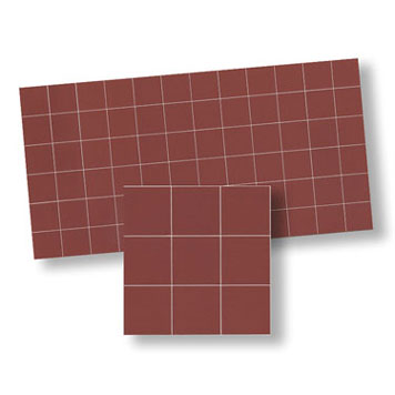 Dollhouse Miniature Tile, Victorian Floor Maroon, 4Pk